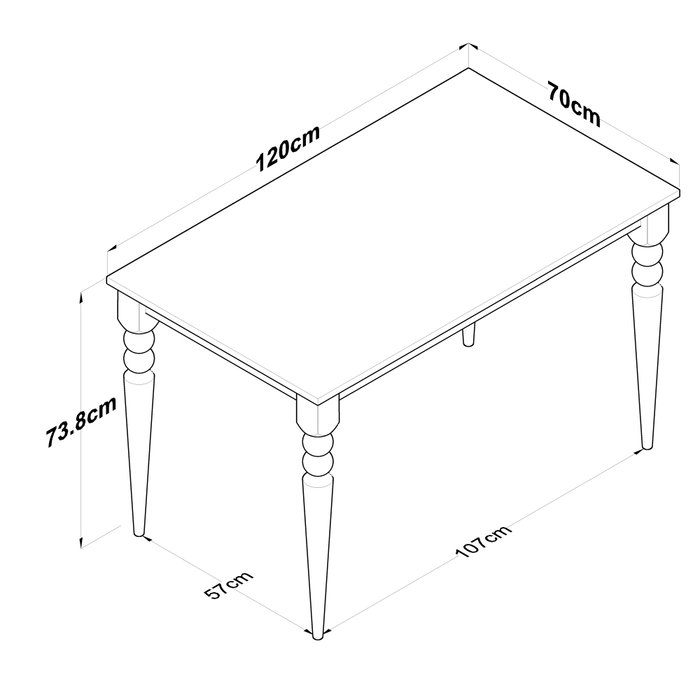 Hanah Home Mesa de Comedor JA104 - 2598 Nogal y Blanco Hanah Home Mesa de Comedor JA104 - 2598 Nogal y Blanco